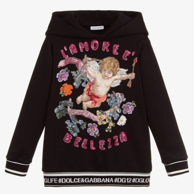 Dolce & Gabbana Babies' Girls Milano Central Sweatshirt In Black