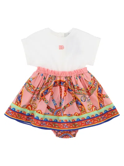 Dolce & Gabbana Girls' Mini Gown With Culottes In Multi
