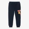 Dolce & Gabbana Girls Navy Blue Cotton Tulip Joggers In Blue