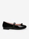 Dolce & Gabbana Logo Bow-detail Patent Leather Ballet Flats In Black