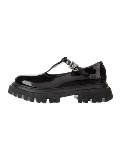 Pre-owned Dolce & Gabbana Babies' Girls' Patent Leather Mary Jane Loafers In Black