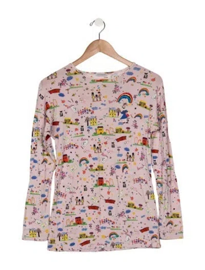 Pre-owned Dolce & Gabbana Kids' Girls Pattern Printed Long Sleeve Shirt In Pink