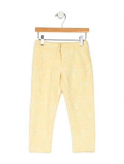 Pre-owned Dolce & Gabbana Babies' Girls' Patterned Casual Pants In Yellow