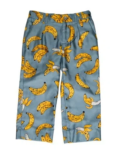 Pre-owned Dolce & Gabbana Babies' Girls' Patterned Silk Pant In Gray