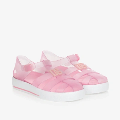 Dolce & Gabbana Kids' Girls Pink Crossover Dg Jelly Shoes