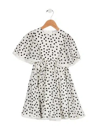 Pre-owned Dolce & Gabbana Babies' Girls' Polka Dot Dress In White