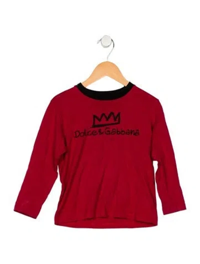 Pre-owned Dolce & Gabbana Babies' Girls' Red Long Sleeve Shirt.