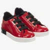 DOLCE & GABBANA GIRLS RED PATENT TRAINERS