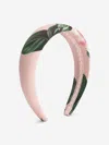 Dolce & Gabbana Kids Floral-print Cotton Headband In Pink