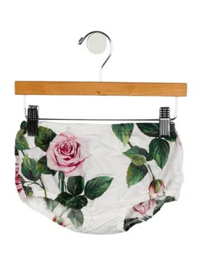 Pre-owned Dolce & Gabbana Babies' Girls Short Sleeve Dress In White