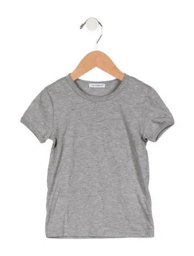 Pre-owned Dolce & Gabbana Babies' Girls Short Sleeve Top In Grey