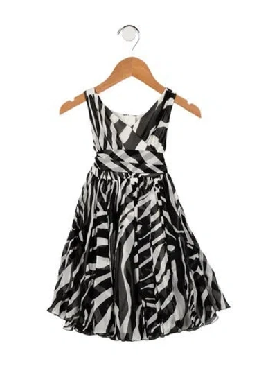 Pre-owned Dolce & Gabbana Babies' Girls' Silk Printed Dress W/tags In Multi