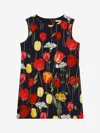 Dolce & Gabbana Interlock Dress With Tulip Print In Multicoloured