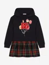 Dolce & Gabbana Girls Tartan Tulip Sweater Dress In Multicoloured