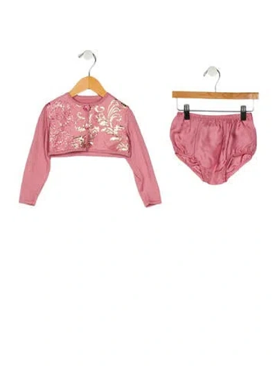 Pre-owned Dolce & Gabbana Babies' Girls' Three Piece Set In Pink