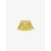 Dolce & Gabbana Majolica-print Cotton Skirt In Tris Maiolica Giallo