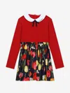 Dolce & Gabbana Girls Tulip Dress In Red