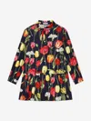 Dolce & Gabbana Girls Tulip Print Dress In Multicoloured