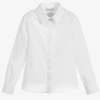 DOLCE & GABBANA GIRLS WHITE COTTON BLOUSE