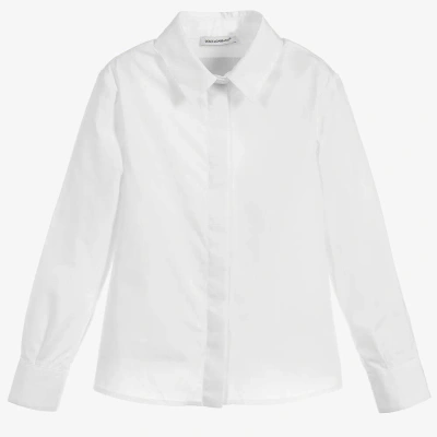 Dolce & Gabbana Babies' Girls White Cotton Blouse