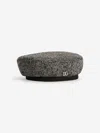 Dolce & Gabbana Herringbone Beret In Brown