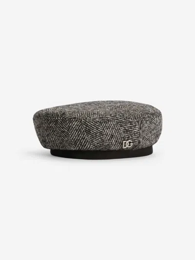 DOLCE & GABBANA DOLCE & GABBANA GIRLS WOOL LOGO BERET
