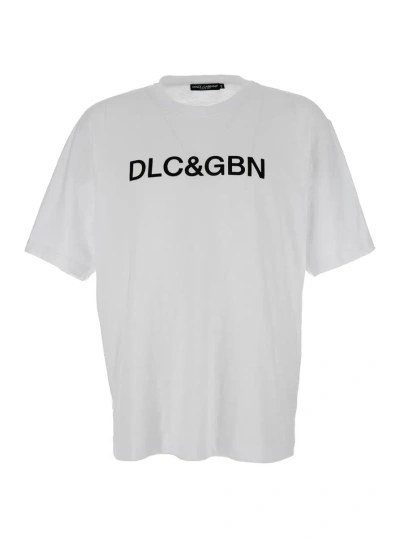 Dolce & Gabbana Girocollo Logo Sfilata In White