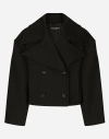 Dolce & Gabbana Double-breasted Cropped Jacket In ブラック