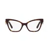 Dolce & Gabbana Tortoiseshell Cat-eye Frame Glasses In 502