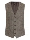 Dolce & Gabbana Glen Check-pattern Waistcoat In Gray