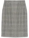 Dolce & Gabbana Glen Plaid-check Midi Skirt In Black