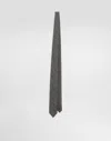 Dolce & Gabbana Glen Plaid Tie In Gray