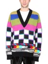 Dolce & Gabbana Glitch Sweater In Multicolour