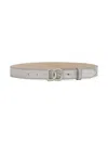 Dolce & Gabbana Glitter-detail Belt In Silver