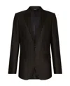 Dolce & Gabbana Glittered Single-breasted Blazer In Black