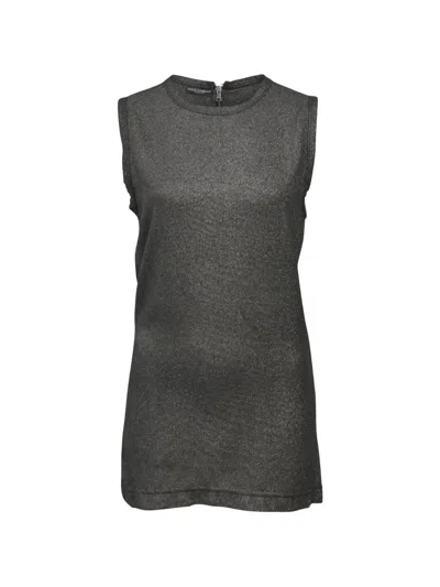Pre-owned Dolce & Gabbana Glittery Sleeveless Top In Gray