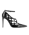 Dolce & Gabbana Glossed-leather Courts In Black
