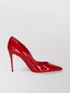 Dolce & Gabbana Glossy Patent Leather Pointed Toe Pumps In Red
