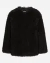 Dolce & Gabbana Goat Hair Cashmere Jacket In Black