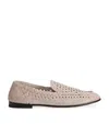 Dolce & Gabbana Polished Goatskin Slippers In Neutral