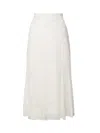 Dolce & Gabbana All-over Logo Sheer Midi Skirt In White