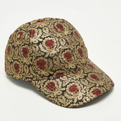 Pre-owned Dolce & Gabbana Gold Baroque Jacquard Cap Size 59