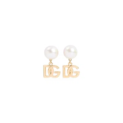 Dolce & Gabbana Gold Brass Dg Newton Earrings