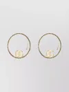 Dolce & Gabbana Ear Cuff Earrings With Dg Logo And Rhinestones