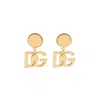 Dolce & Gabbana Dg Clips Brass Half-moon Stud Earrings In Gold