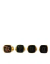 DOLCE & GABBANA GOLD BRASS KING ENAMEL SET OF 4 RING