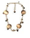 Dolce & Gabbana Gold Brass Leopard Fur Pearl Collier Chain Women's Belt In Multi