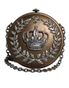 Dolce & Gabbana Gold Brass Metal Dg Crown Clutch Crossbody Women's Bag