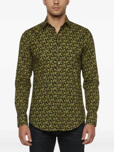 Pre-owned Dolce & Gabbana Gold Cactus-print Shirt In Green