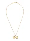 Dolce & Gabbana Women Gold Colored Necklace With Logo Pendant And Heart Pendant In Brass Woman In Gold